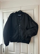 Image of Mens Ralph Lauren Polo XL Bomber Black Jacket Zip Up Vintage - NEW WITH TAGS