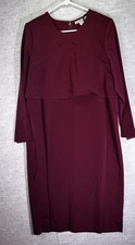 Women s Size 16 Burgundy Dress Mother Of Bride Jodi Scott York EUC