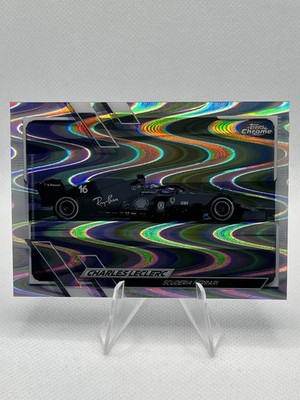 2021 Topps Chrome Formula 1 Black & White RayWave Refractor #106 Charles Leclerc