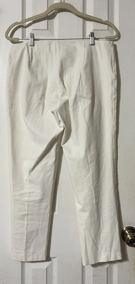 Pantalones para mujer Peck & Peck 10 marfil cremallera lateral Foto 2 de 4