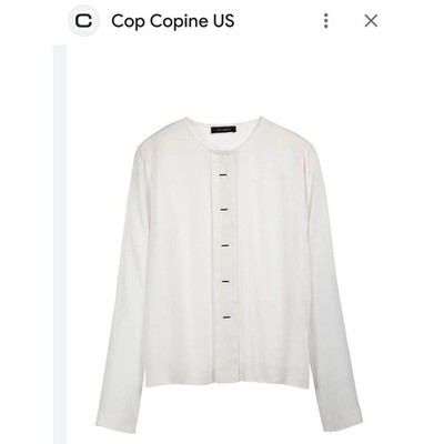 RARE Cop. Copine Paris Ivory Myoga Stretch Tunic $245 Perfect S 42-M