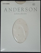 PANTIHOSE - ANDERSON - NEW IN PACK - IVORY - Sheer Diamond - Size TALLS