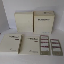 WordPerfect 6.0 DOS Upgrade Software w/ Manuals & 3.5" Floppy Disks Vintage