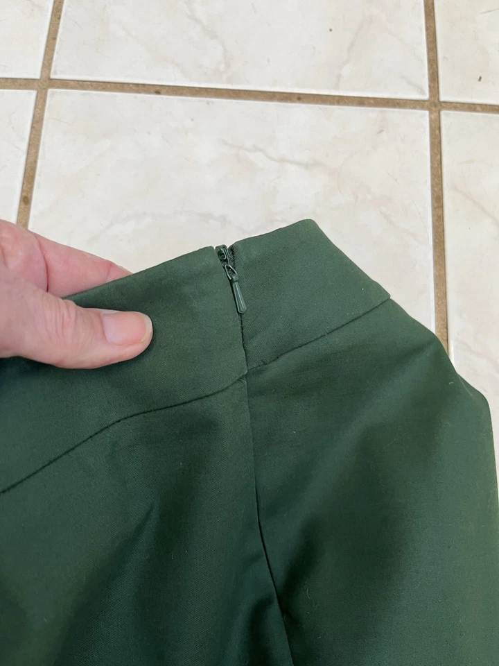 值得纽约新! Forest 绿色弹力棉质侧拉链锥形裤 4 码 — 第 4/4 张图片