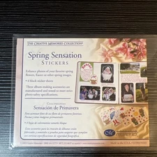 Creative Memories Spring Sensation Sticker Pack Easter, Flowers, Rainboots NLA