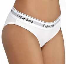 CALVIN KLEIN Modern Cotton White Black Bikini Panty Womens Sz S 5 M 6 XL 8 F3787
