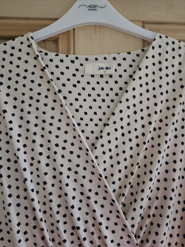 Maxikleid Jolie Moi rosa/schwarz 16 Langarm Tupfenmuster - einmal getragen - Bild 4 von 13