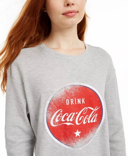 Top térmico Love Tribe Juniors Coca-Cola estampado gráfico gris mediano talla grande - Imagen 3 de 4