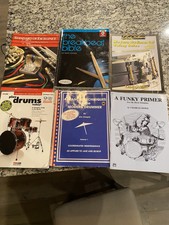Lot of 6 Drum Set Instruction Books - pre-own...
