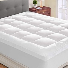 Extra Thick 2" Matress Pad Double Border Pillowtop Snow Down Alternative Deep 