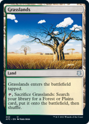 x4 Grasslands U MTG Commander Adventures in the Forgotten Realms M/NM, English
