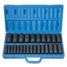 Grey Pneumatic 1326Md 1/2" Drive Impact Deep Well Metric Master Socket Set