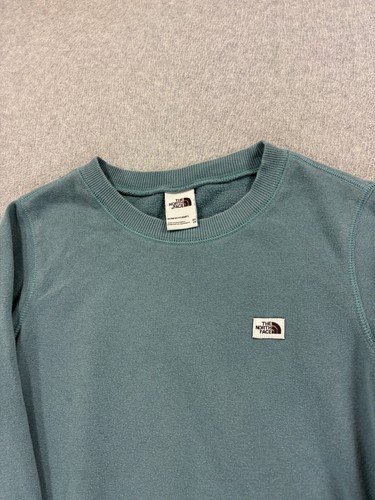The North Face Cotton Blend Logo Crew Sweatshirt (Women's X-Small) Blue - Picture 2 of 12
