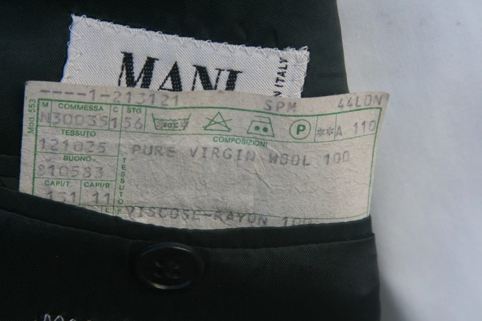 Casaco esportivo masculino MANI by Giorgio Armani lã carvão peito duplo 44L - Imagem 4 de 4