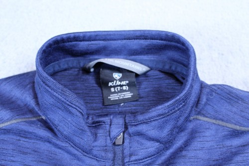 Kuhl Sweater Boys Small 7-8 Blue 1/4 Zip Thumbholes Lightweight Hiking Outdoors - Picture 3 of 7