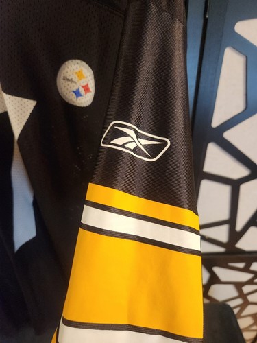 Reebok Pittsburgh Steelers Ben Roethlisberger Jersey Black Mens Size large EUC - Picture 6 of 7