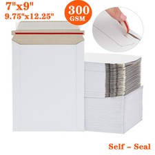 100pc 9.75x12.25&7''x9''Rigid Photo Document Mailers Mailing Envelopes Self-Seal