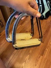 Used Centaur safety peacock Stirrup Irons 4.75  