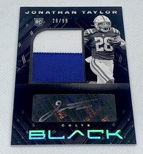 Jonathan Taylor  2020 Black Rookie Patch Auto Jersey Match #28/99 1/1 RC RPA SP