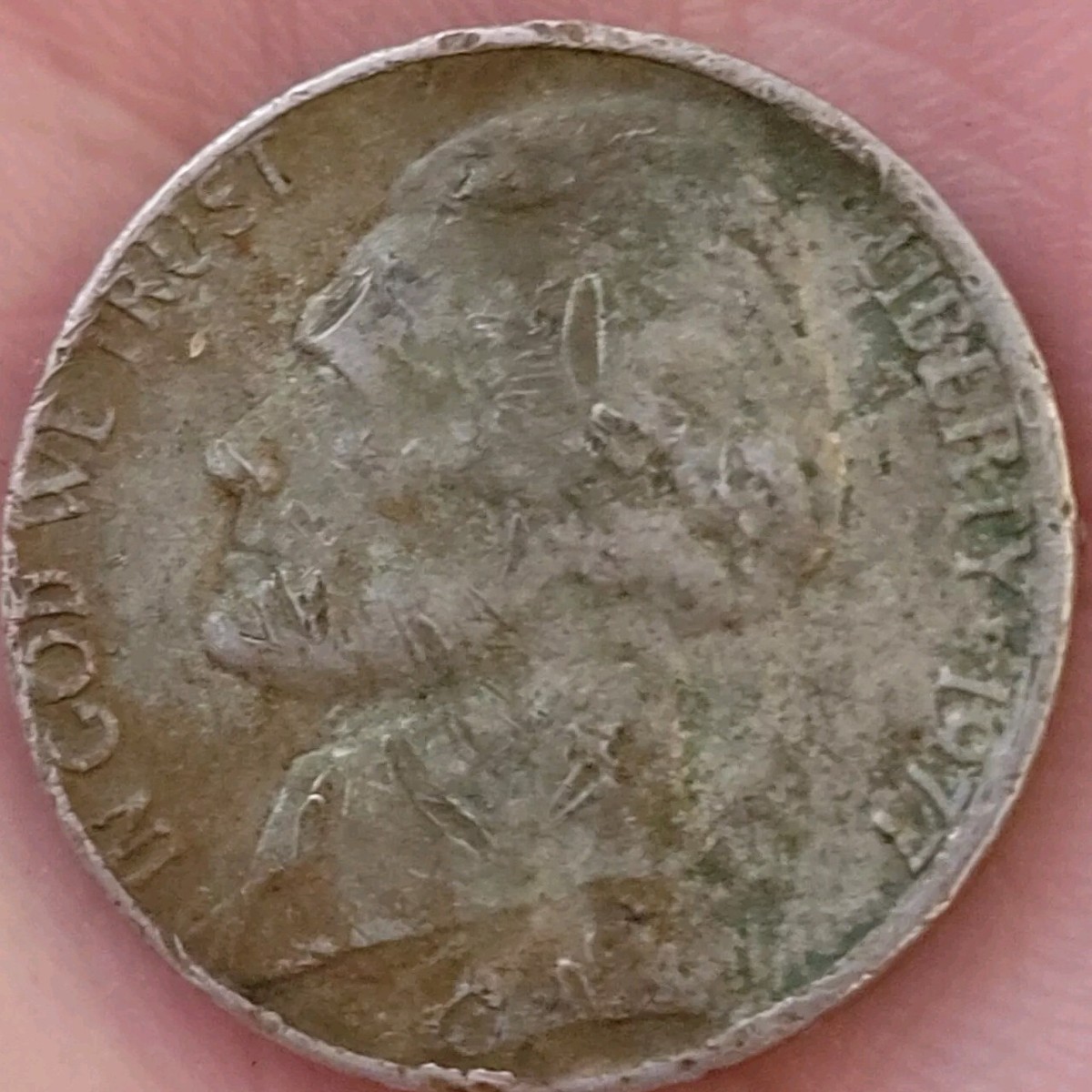 Very Rare 1977 Nickel Fully Missing Clad Layer In Cod We Trust No