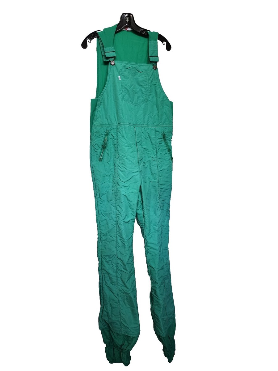 RARE Vtg 80s Levis Ski Snow Bibs Overalls Green Made In USA RARE Vtg 80s Levis Ski Snow Bibs Overalls Green Made In USA