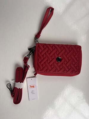 NWT! Lug Quickstep Convertible Wallet: Rosewood Red