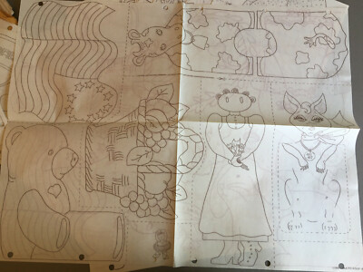 Hot Iron Transfer Patterns Lot of 24 Uncut Sheets FC&A PATTERN CLUB  1990