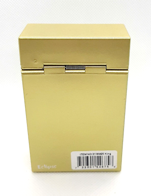 RYO Gold Metal Plate Design Reg. Size Push-N-Open Plastic Cigarette Case