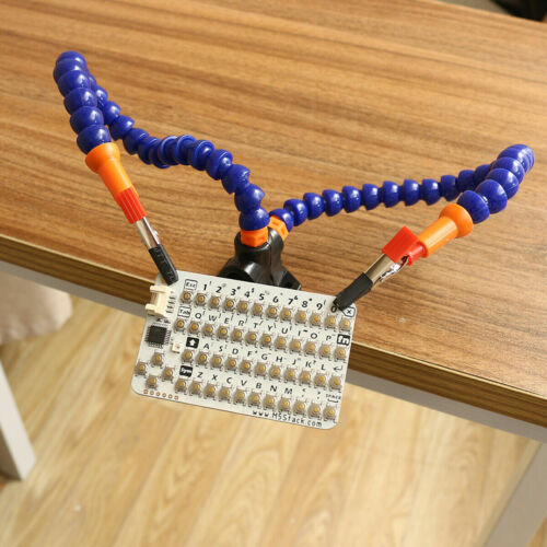 Flexible Arms Soldering Station PCB Holder Desk Helping Clamp Vise Clip Tool - Picture 1 of 6
