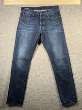 G-Star Jeans Mens Size W34 L34 Colour Blue 3301 Tapered Button Fly