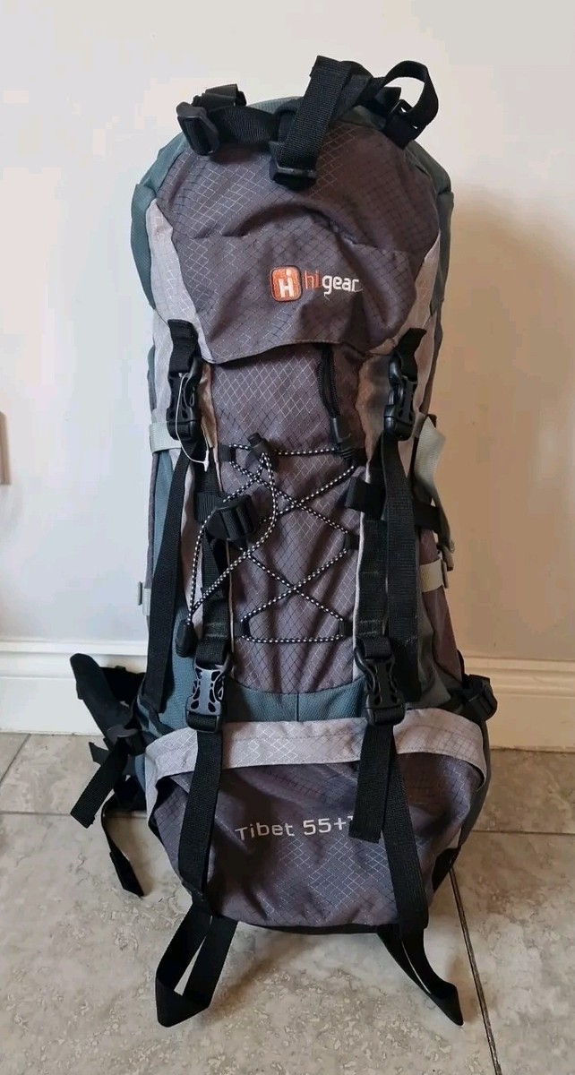 Higear Tibet55+10 Camping Backpack With Orange Cover (VGC)