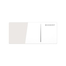 Geberit 115.635.SI.1 Type 70 Remote Flush Plate With a White Glass Finish