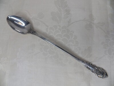 WALLACE SIR CHRISTOPHER STERLING SILVER ICED TEASPOON 7 1/2'' NO MONOGRAM