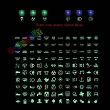 Night Glow Rocker Toggle Switch Label Decal Circuit Sticker Car Boat Truck