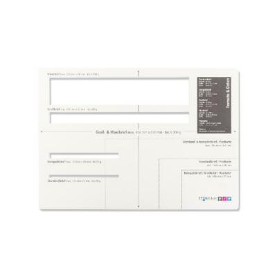 itenga feste Formatschablone Briefschablone Deutsche Post Brief Inland stabil