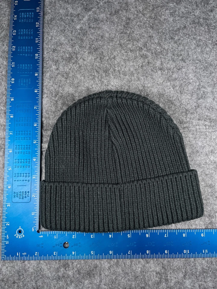 Beanie Toque 成人均码深灰色罗纹针织 100% 丙烯酸滑雪户外 — 第 3/4 张图片