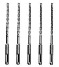 3/16"X8" SDS Plus Rotary Hammer Drill Bit Carbide Tip for Masonry Concrete-5Pcs