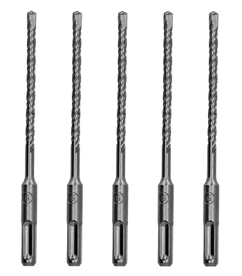 3/16''X8'' SDS Plus Rotary Hammer Drill Bit Carbide Tip for Masonry Concrete-5Pcs