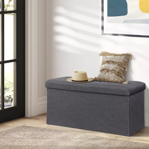 Storage Ottoman Bench Foot Rest Stool for Bedroom Entryway Living Room - Picture 28 of 90