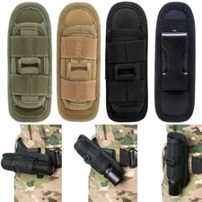 360° Rotatable Flashlight Holster Holder Waist Belt Bag Molle Pouch Torch Case