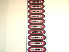 1969 WYNN'S OIL ADDITIVE VINTAGE 10 COUNT SHEET  MINI RACING STICKERS DECALS NOS