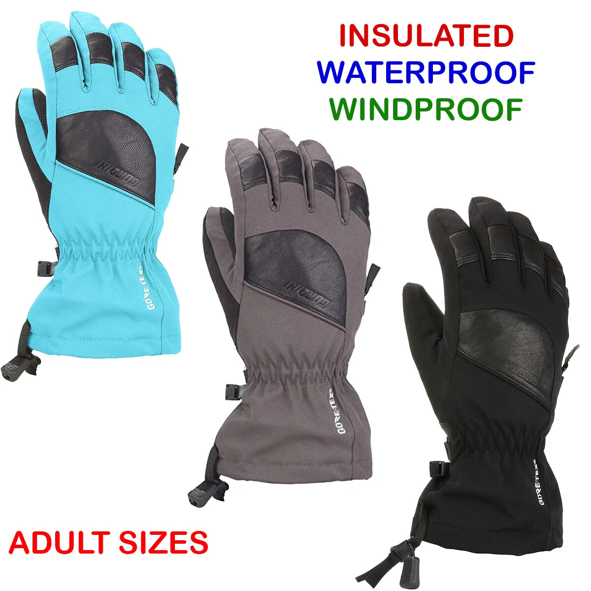 Women's Gordini GTX Down III Snow Gloves Insulated Waterproof Gloves NEW