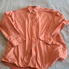 Chaps Mens Orange Extra Large Button Up Dress Shirt