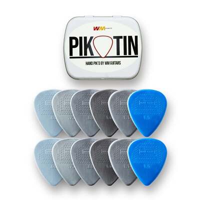 PikTin by WM Guitars 12x Dunlop Nylon Max Grip Plektren (mehrere Größen)