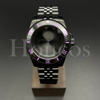 Custom Made MODS Watch Black Case and Bracelet Fits for NH34/35 Movement BLK/PP