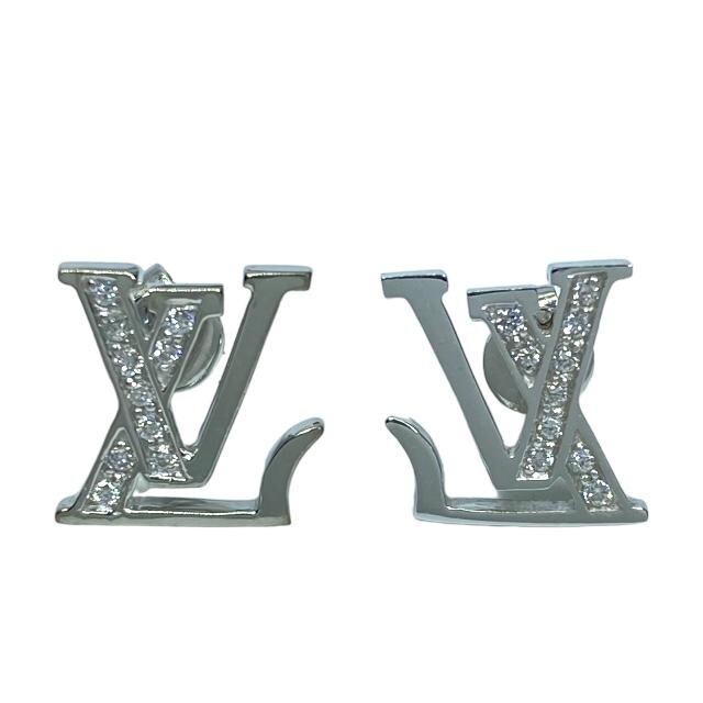 【Louis Vuitton】goldスタッドが印象的 ☆ LV Studs ネックレス White Gold Louis Vuitton LV Iconic 1cm Diamond Stud Earrings