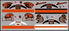 FULL SIZE Oregon State Beavers Helmet Alternate Decal - 4 designs to choose from