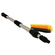 Car Truck 15" Heavy-Duty Tri-Angle Wash Brush with Flow-Thru 68" Extension Pole