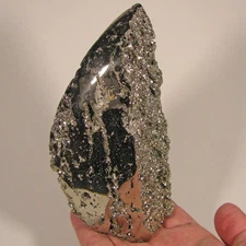 5.7" PYRITE Polished Crystal Freeform Standup Display Stone - Peru - 2.3 lbs.