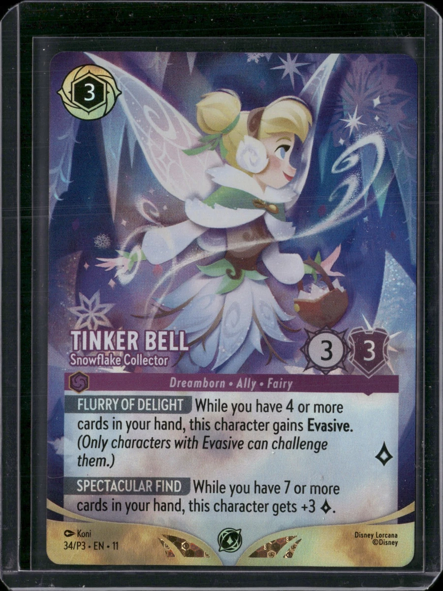 Tinker Bell-Snowflake Collector 34 Disney Lorcana Promo Cards for
